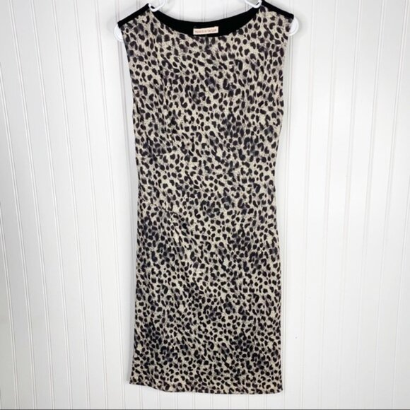 NWT Rebecca Taylor Leopard Print Sleeveless Dress XS - Picture 5 of 10